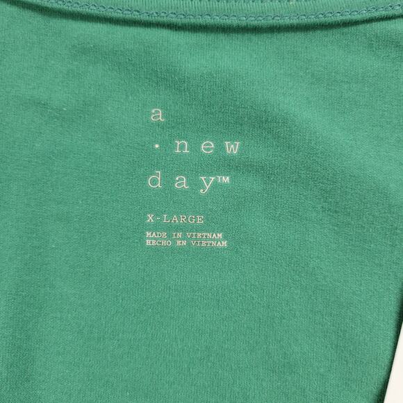 A New Day Womens Bodysuit XL Green V Neck Sleeveless Undershirt Stretch New - Picture 6 of 12